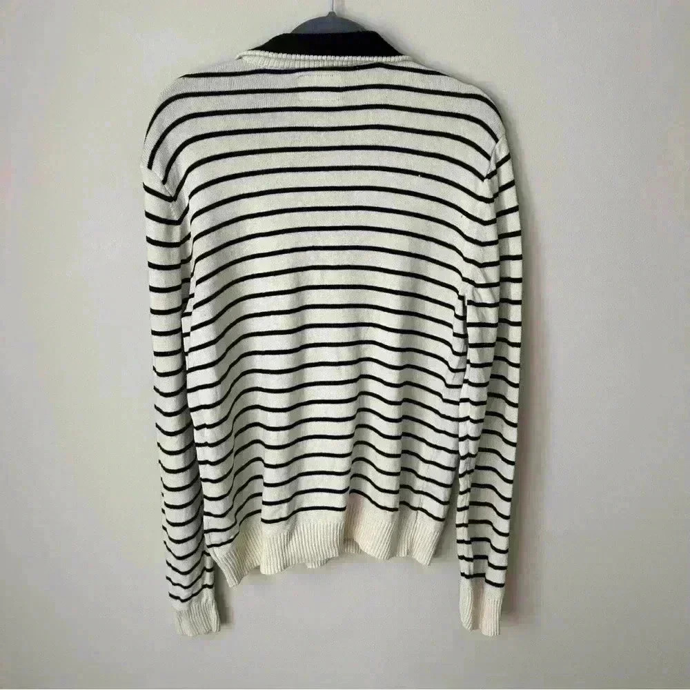 American Eagle Men’s Striped Pullover Collared Qu… - image 6